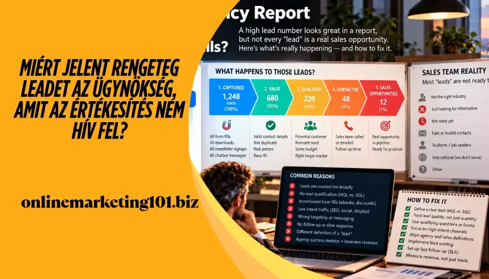 Miért jelent rengeteg leadet az ügynökség, amit az értékesítés nem hív fel?